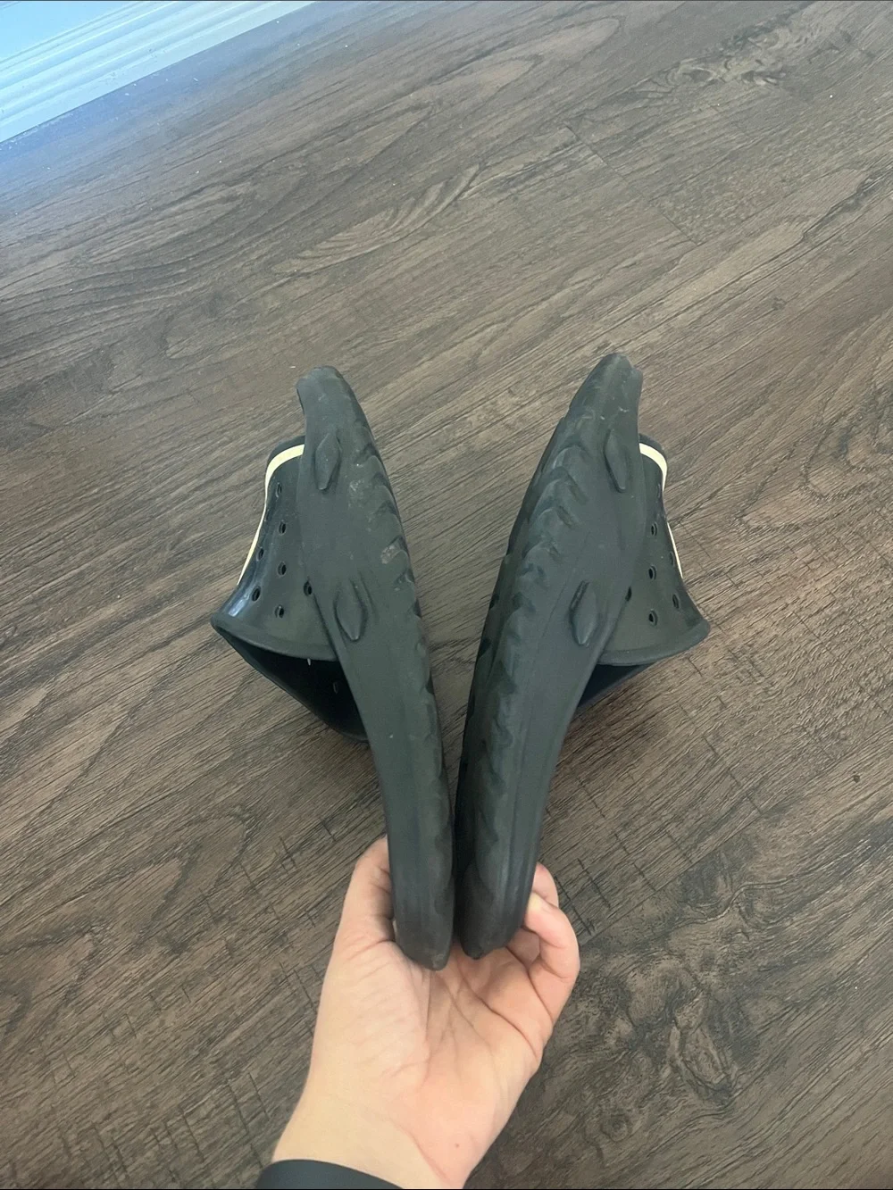 Jordan Black and Lime Green Slide Sandals